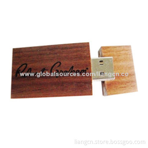 Customized Designs Wooden USB Flash Drive, Supports Plug-and-Play Function